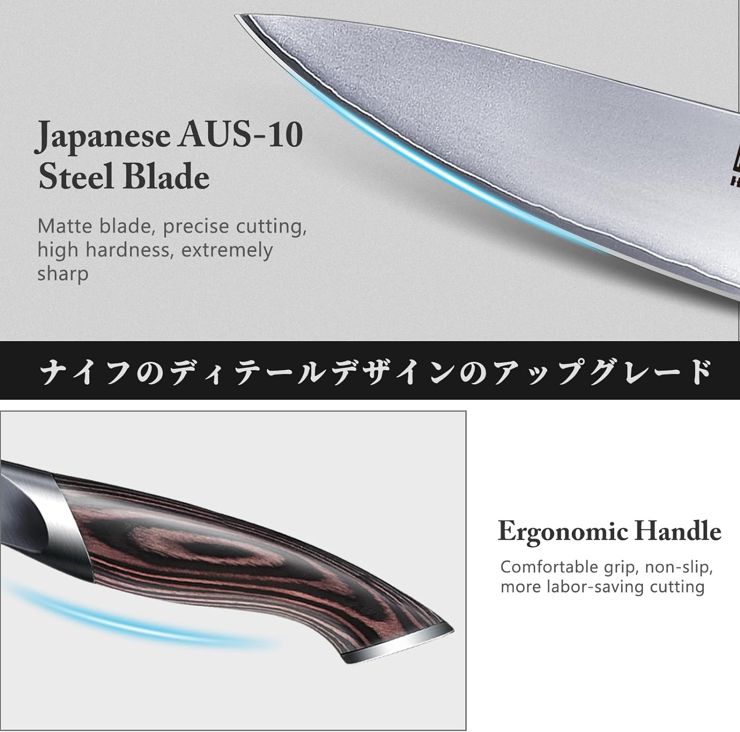 6-Piece Japanese Knife Set with Holder