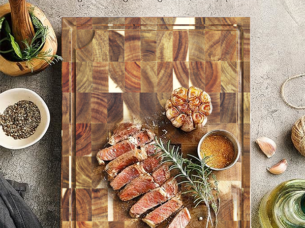 9-Piece Chef Knife Set with Solid Wood Cutting Board