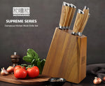 7-teiliges Damastmesser-Set mit Block – 67-lagige Superstahl-Küchenmesser zum Kochen 