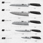 6-Piece Knife Set with 14x10" Magnetic Block