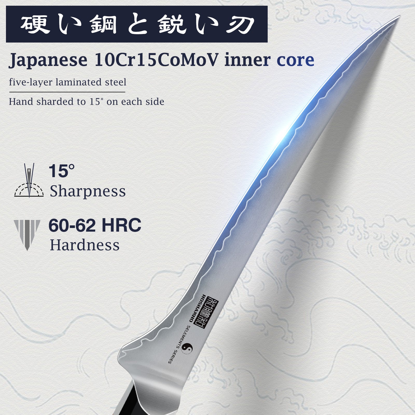 7-Inch Japanese Fillet Knife with Red Sandalwood Handle – Super Steel Boning Knife for Meat & Fish