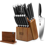 17-Piece Knife Set – High Carbon Steel with Magnetic Block & Sharpener