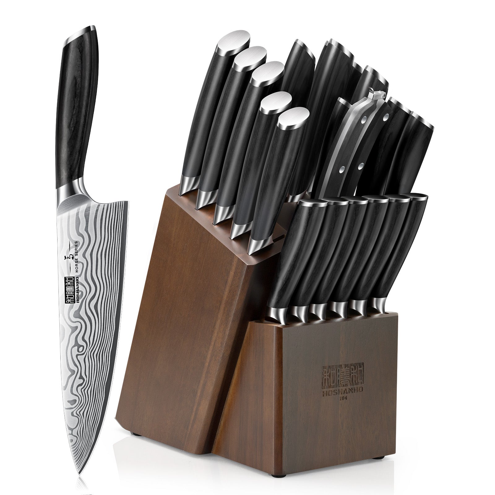 HORSE-21 Piece Kitchen Knife Set