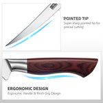 7-Inch Fillet Knife – High Carbon Stainless Steel Japanese Boning Knife with Wood Handle
