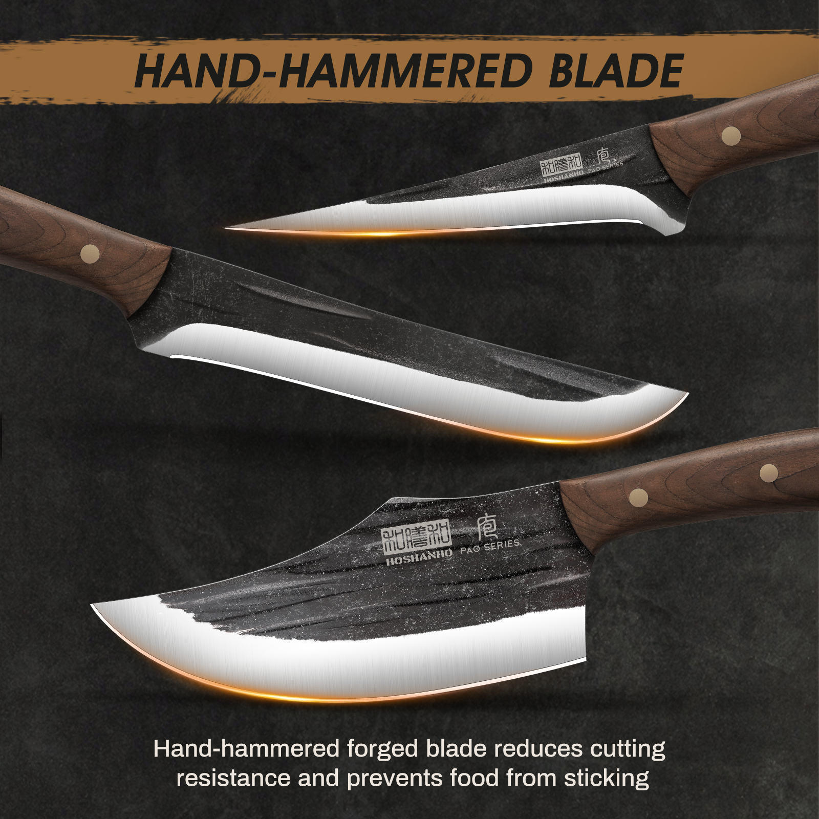 9-Piece Hand Forged Butcher Knife Set with Magnetic Block
