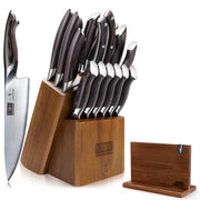 Juego de cuchillos de cocina japoneses de acero inoxidable AUS-10 de 16 piezas con bloque y afilador 