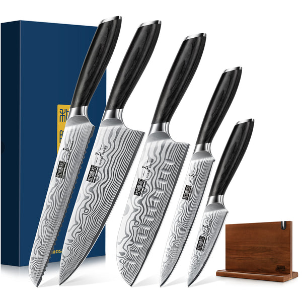 6-Piece Knife Set with 14x10" Magnetic Block