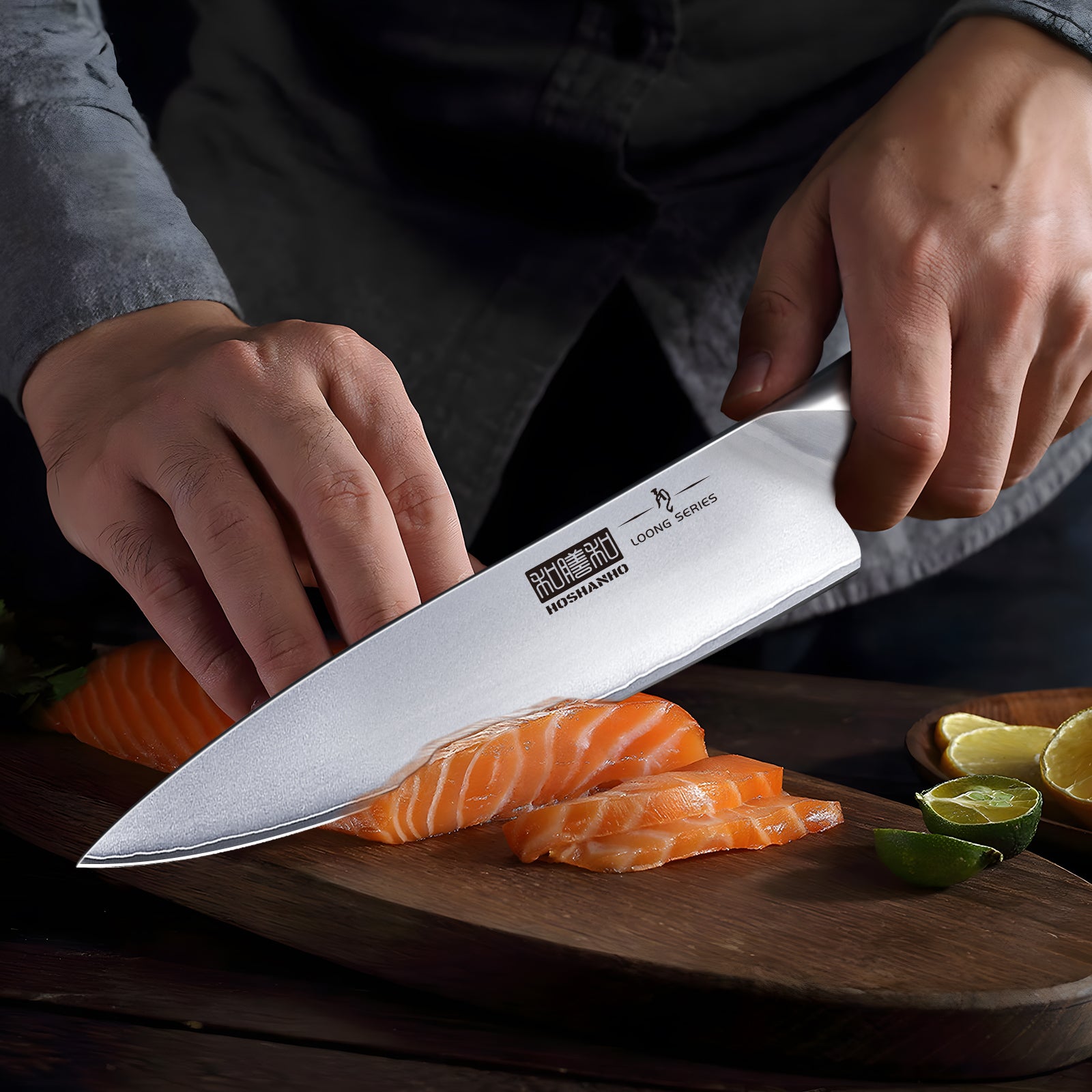 Juego de cuchillos de cocina japoneses de acero inoxidable AUS-10 de 16 piezas con bloque y afilador 