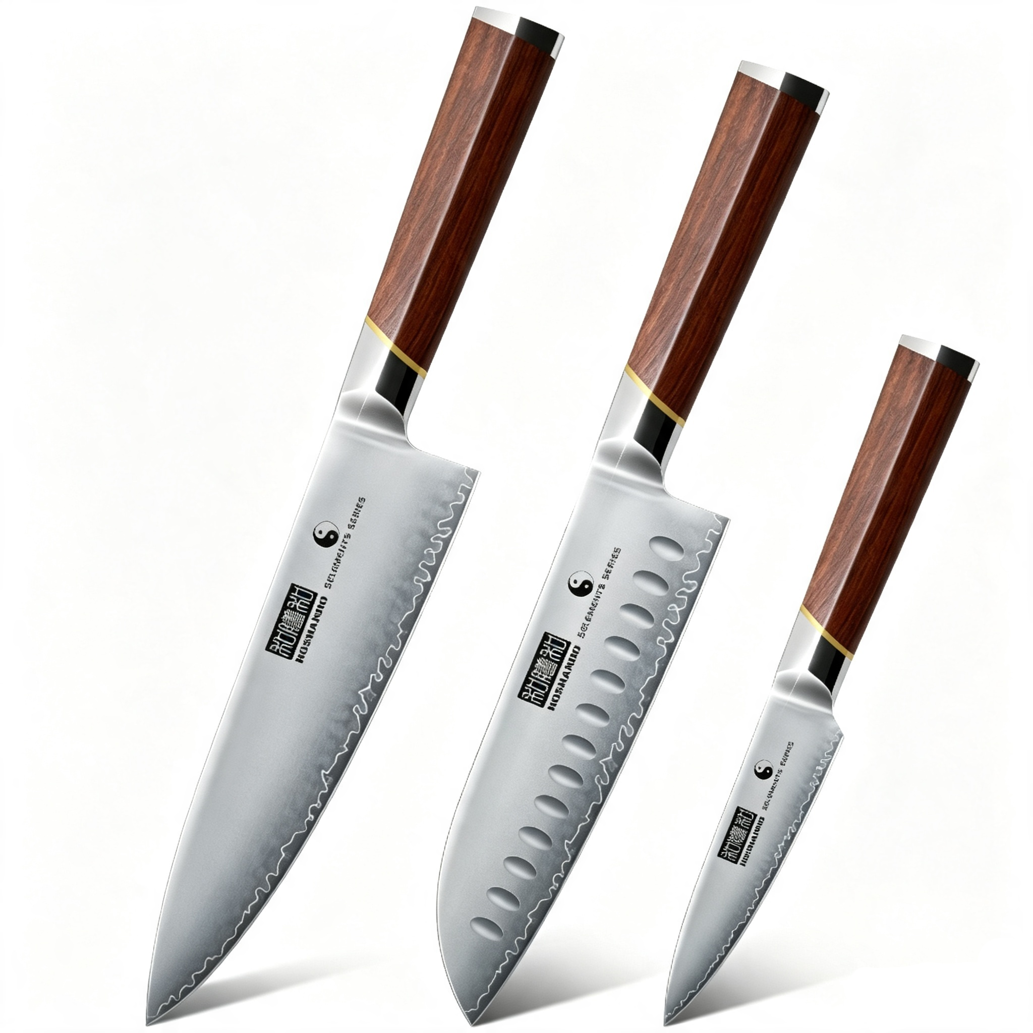 3-Piece Knife Set – Ultra Sharp Chef Knives with Ergonomic Wooden Handle & Gift Box