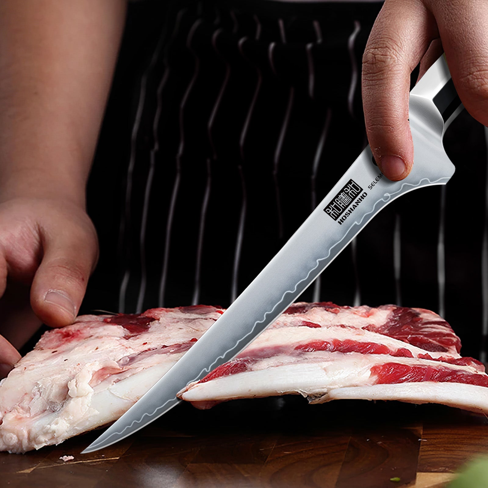 7-Inch Japanese Fillet Knife with Red Sandalwood Handle – Super Steel Boning Knife for Meat & Fish
