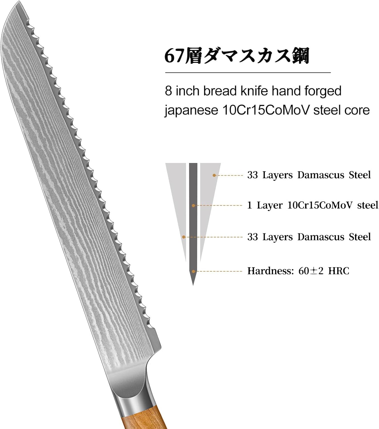 8" Serrated Bread Knife