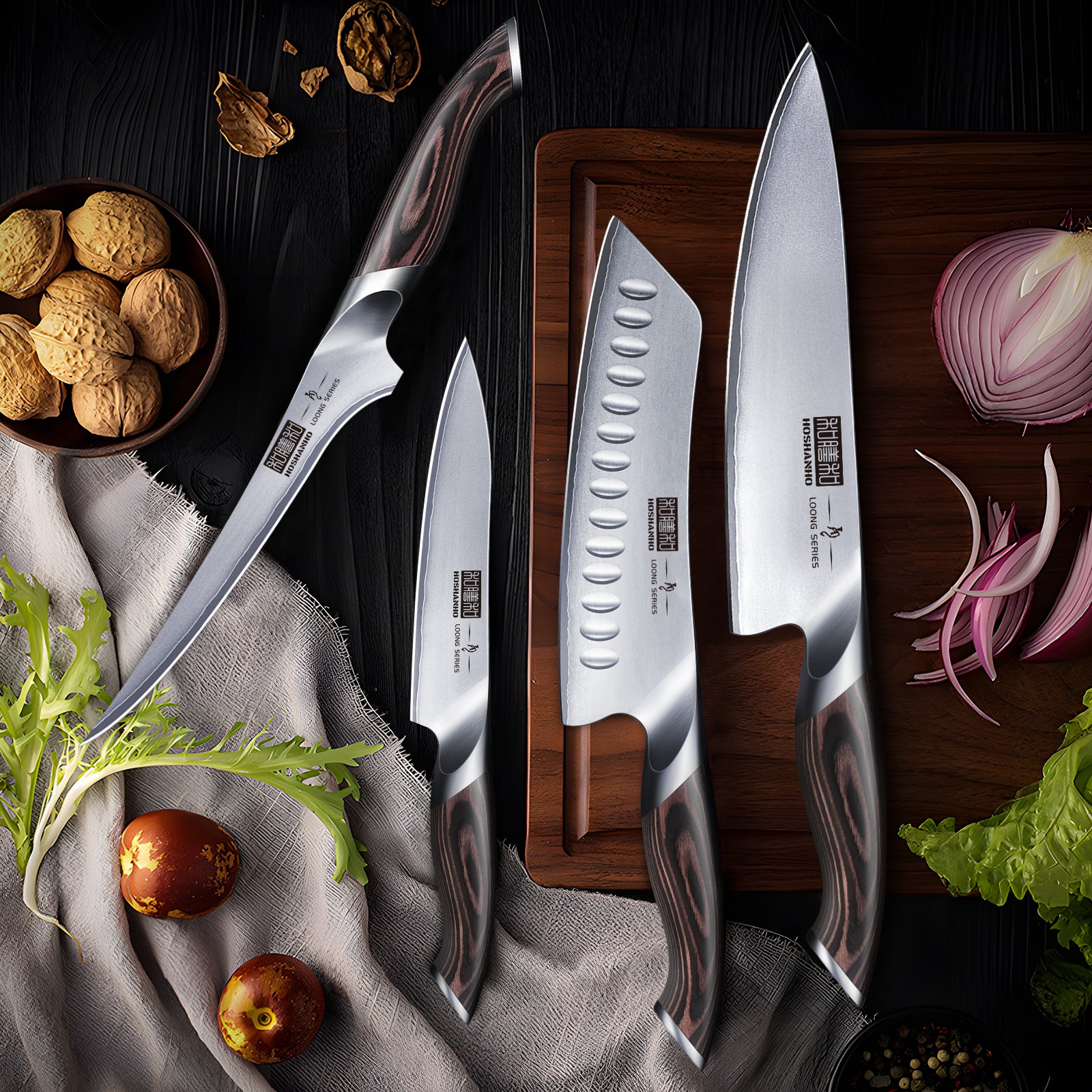 17-Piece Knife Set with Magnetic Block – HOSHANHO