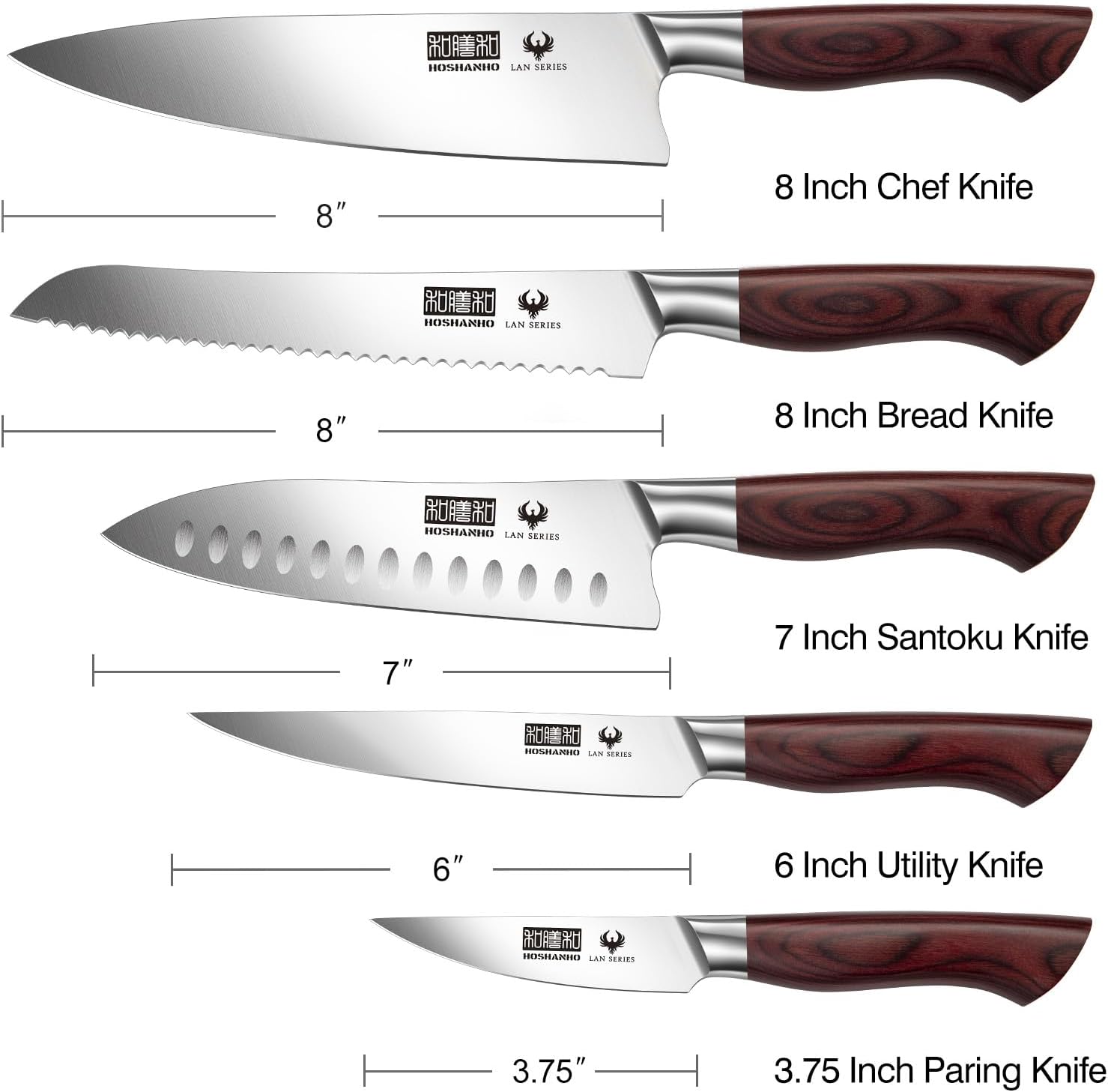 5-Piece Japanese Knife Set