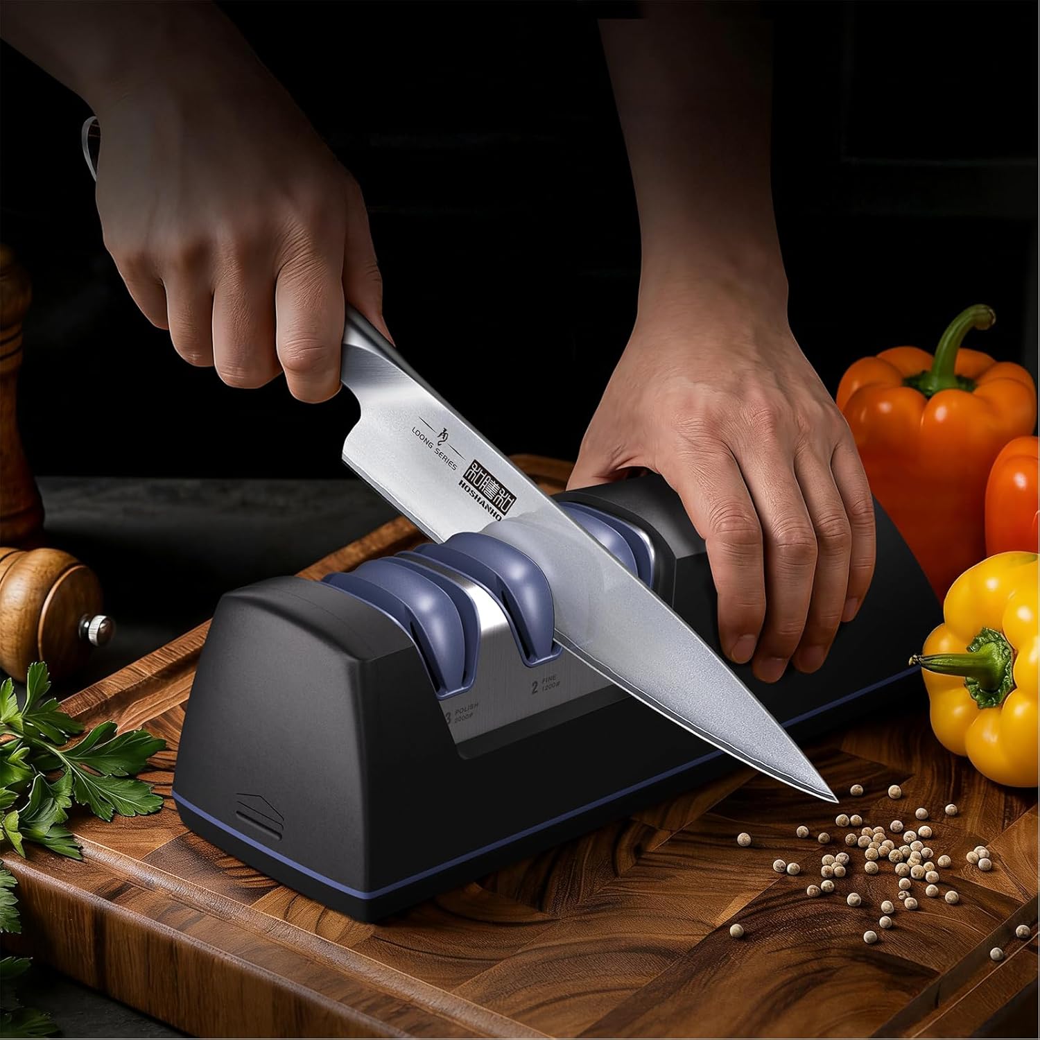 Professional Electric Knife Sharpener with Diamond Wheels