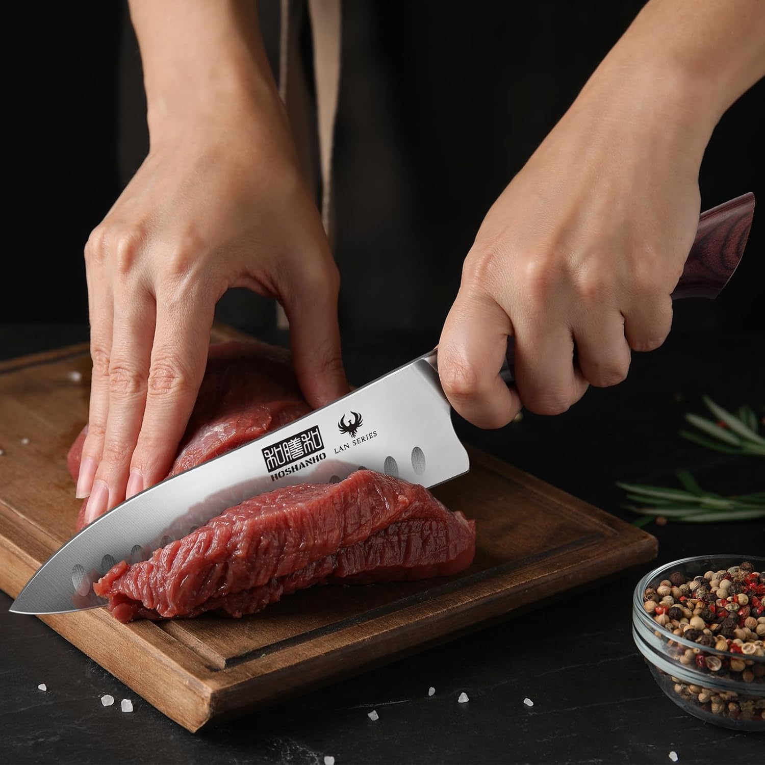 7" Santoku Knife, High Carbon Steel