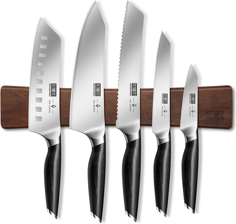 6-Piece Powder Steel Knife Set with Magnetic Holder