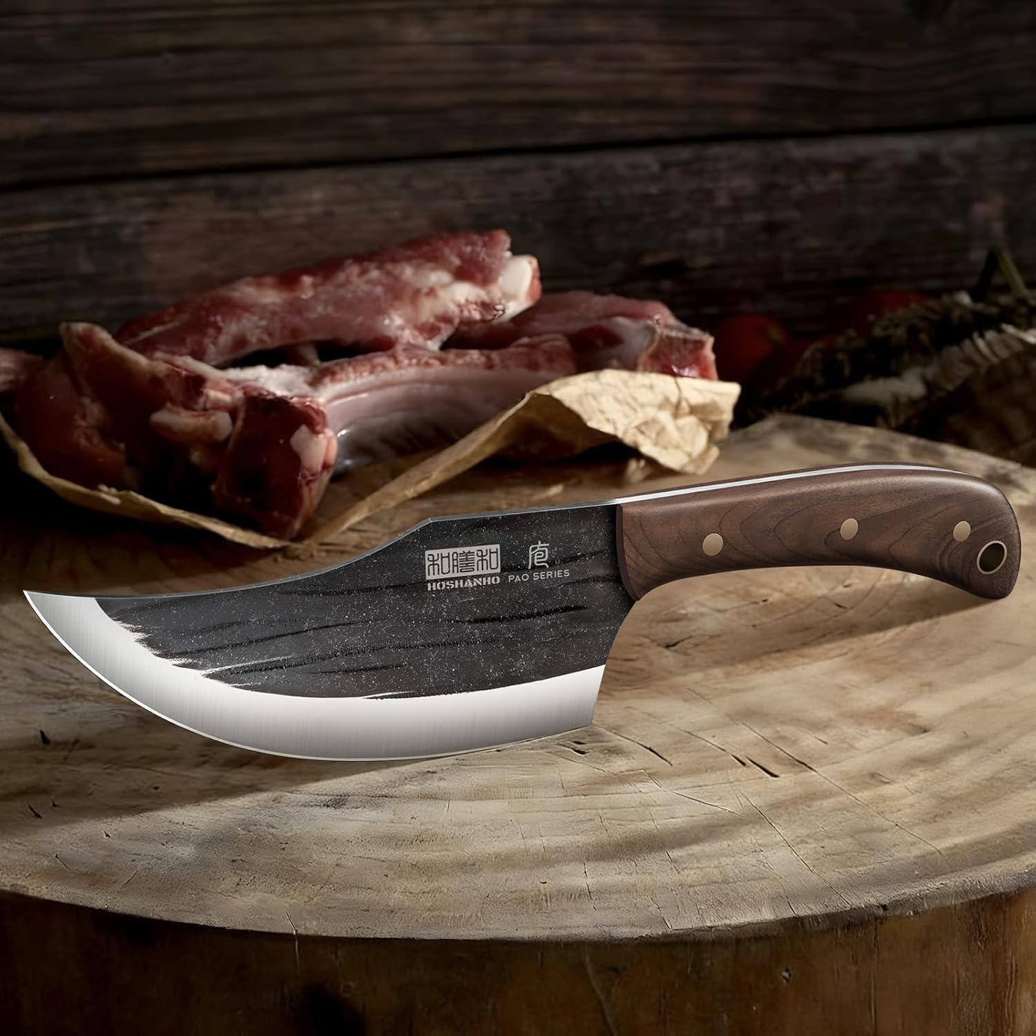 8-Piece Butcher Knife Set with Magnetic Knife Block