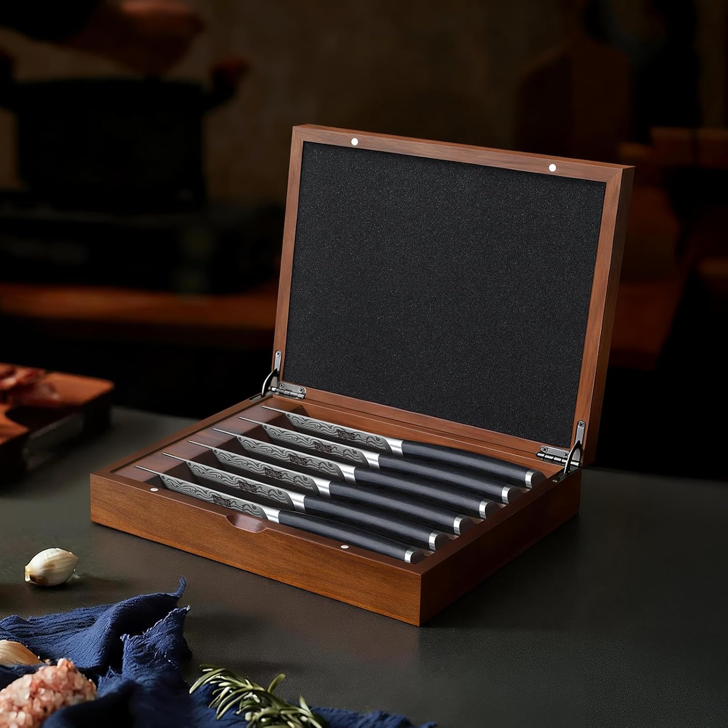 7-Piece Steak Knife Set with Storage Block