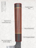 Couteau de chef japonais Gyuto de 20 cm avec étui