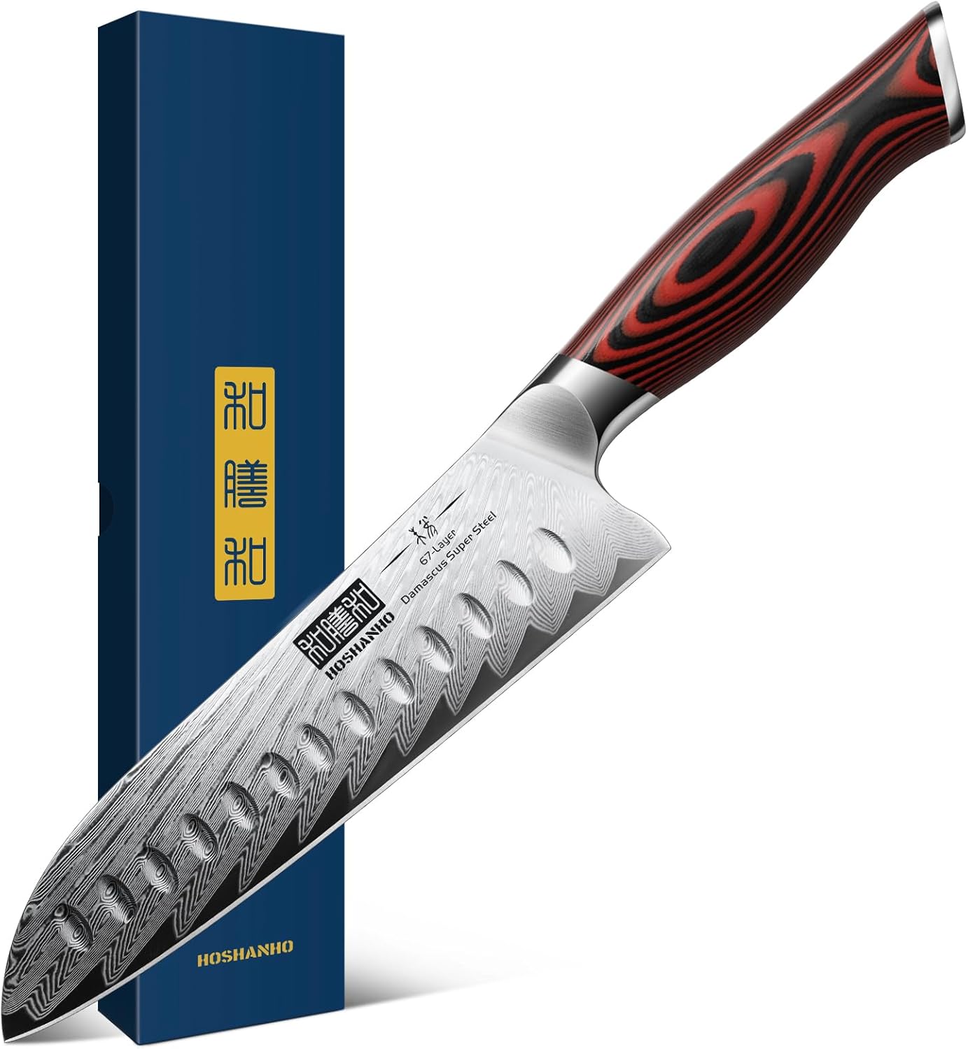 7" Damascus Santoku Knife