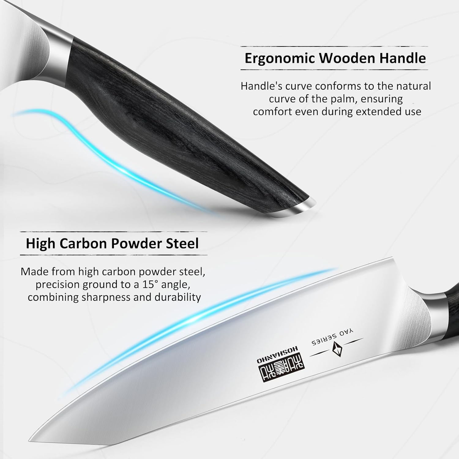 6-Piece Powder Steel Knife Set with Magnetic Holder