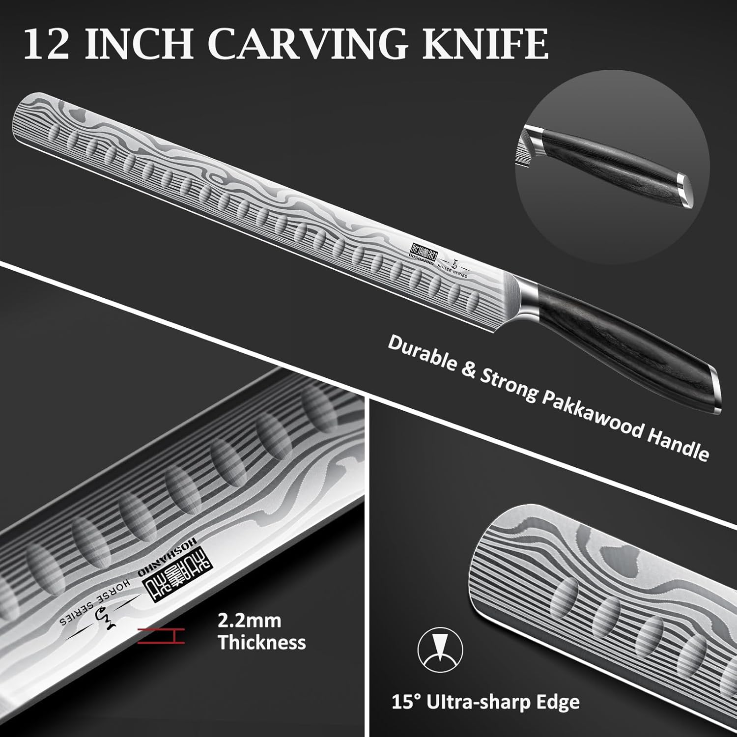 12" Brisket Knife Razor Sharp Carving Knife