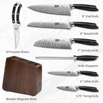8-Piece Knife Set with Magnetic Block