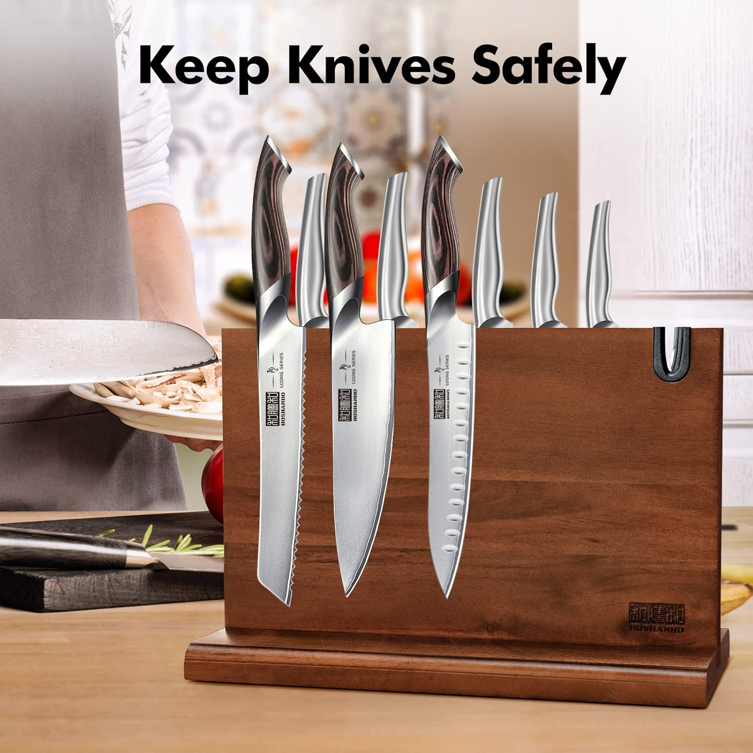 14x10 Inch Double Sided Magnetic Knife Stand