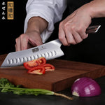 Couteau Santoku japonais de 7 pouces avec étui