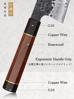 Couteau de chef japonais Kiritsuke 9" – Forgé à la main