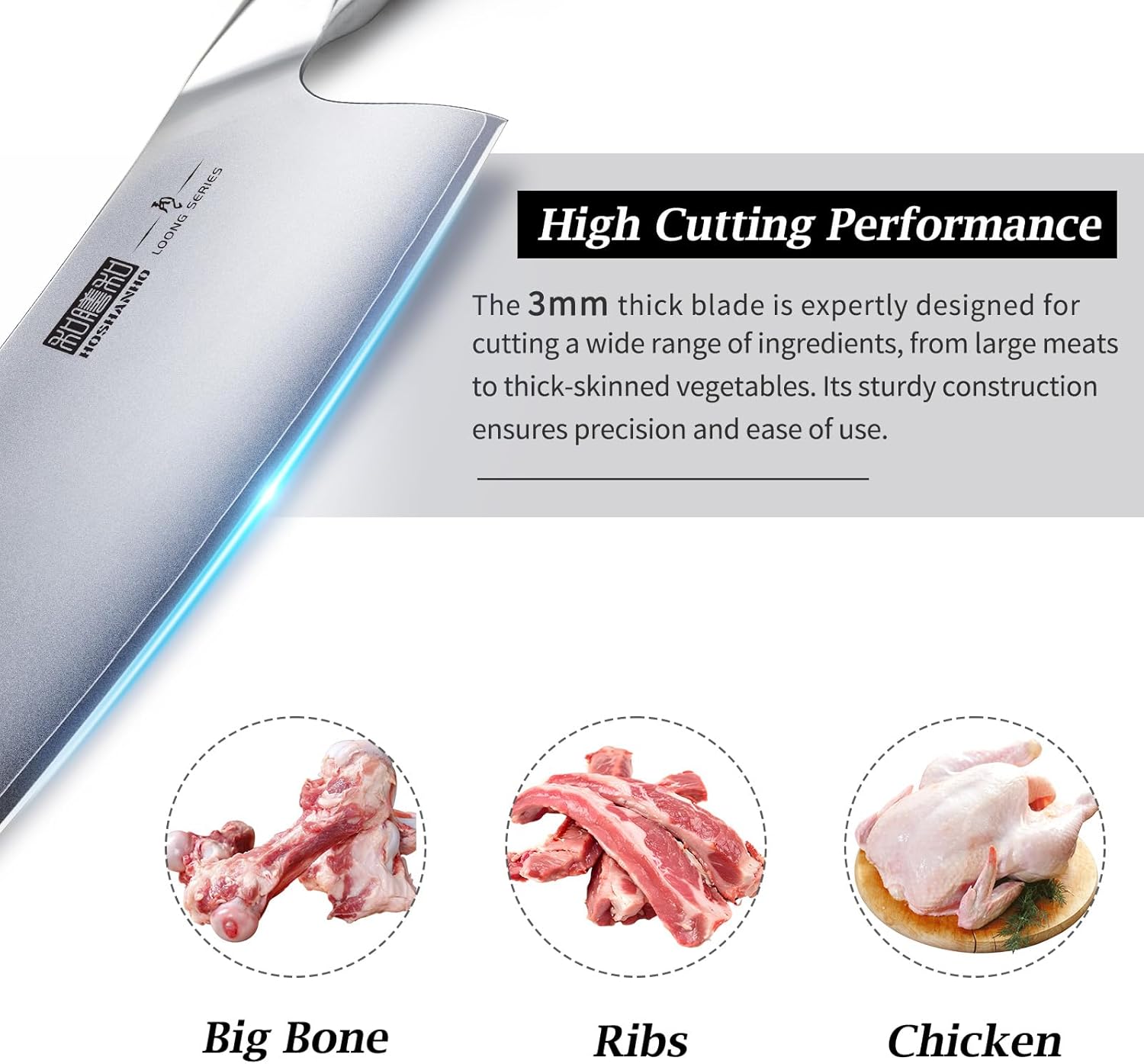 7" High Carbon Butcher Cleaver Knife