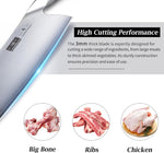 Couteau Hachoir de Boucher en Acier Carbone 7"