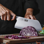 Couteau Hachoir de Boucher en Acier Carbone 7"