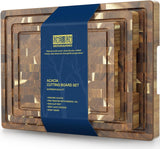 3-Piece Acacia Wood Cutting Board Set