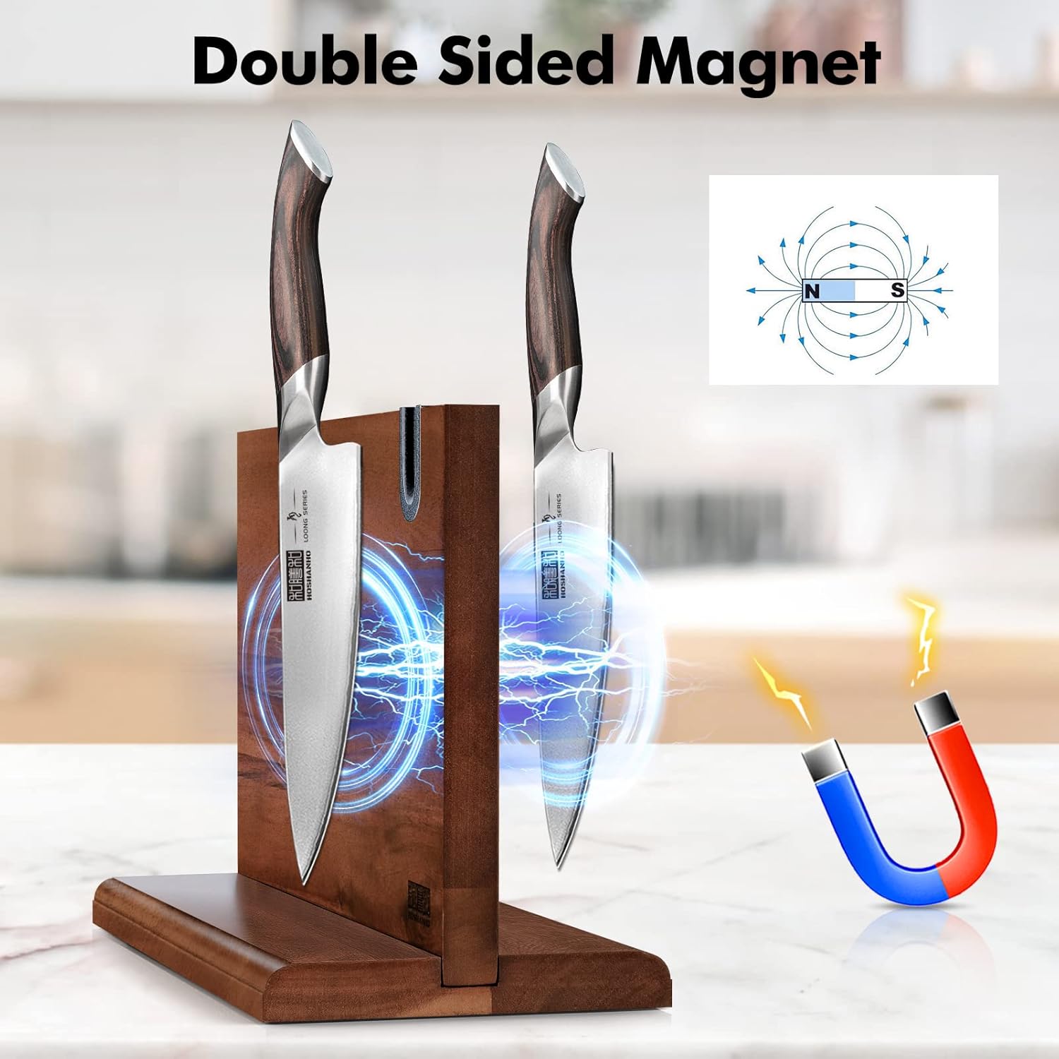 14x10 Inch Double Sided Magnetic Knife Stand