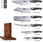 Ensemble de 7 couteaux de cuisine avec bloc magnétique