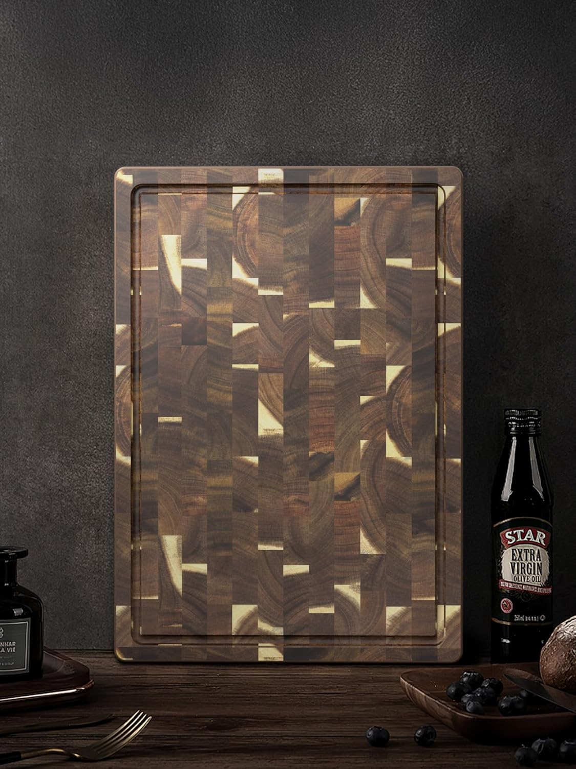 3-Piece Acacia Wood Cutting Board Set