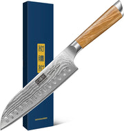 7" Damascus Santoku Knife