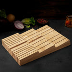 Large Bamboo Knife Drawer Organizer