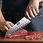 7" Damascus Santoku Knife
