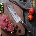 Couteau Santoku japonais de 7 pouces avec étui