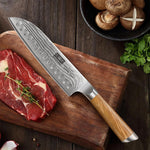 7" Damascus Santoku Knife