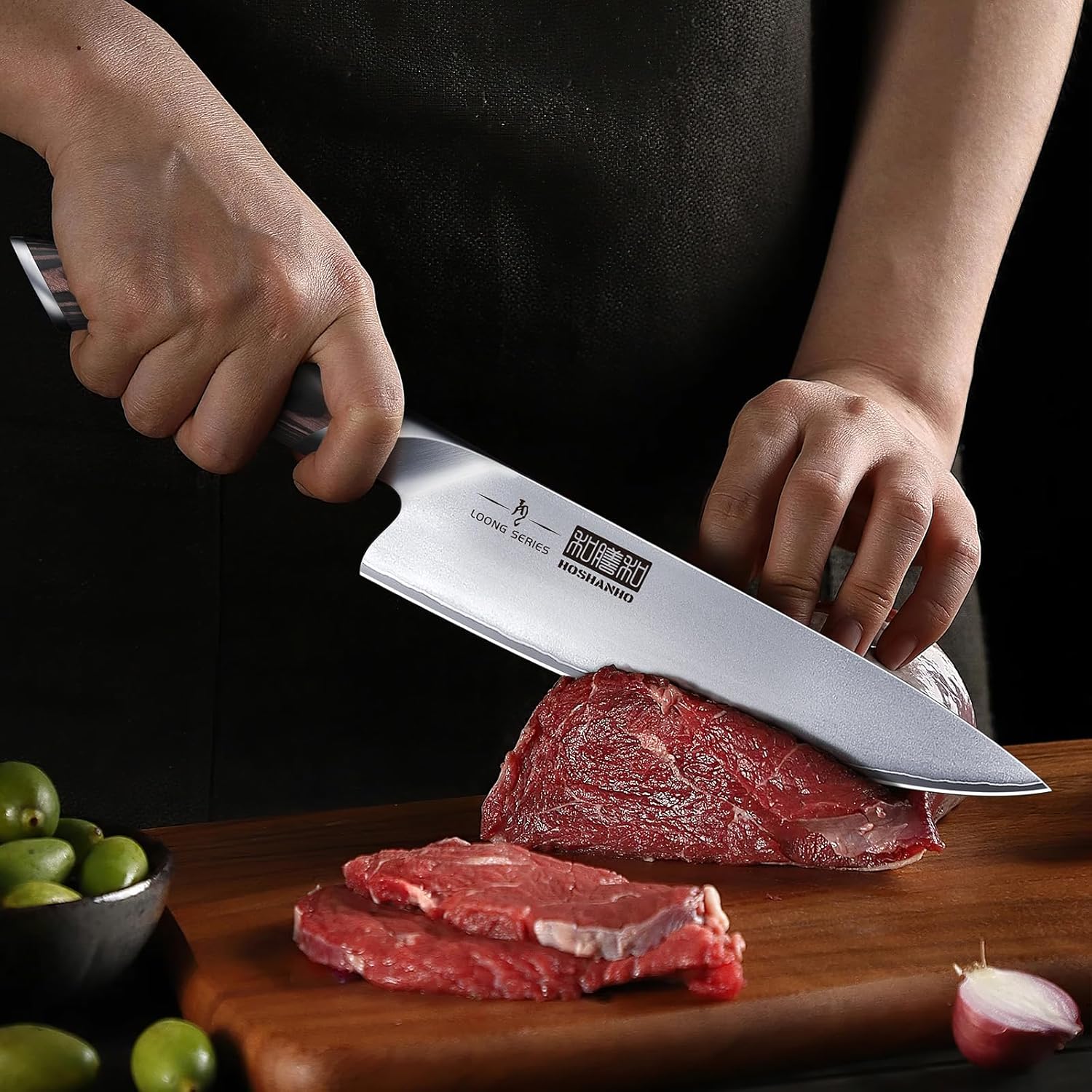 7-Piece Kitchen Knife Set with Magnetic Knife Block