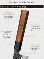 8 Inch Chef Knife-Octagonal Rosewood Handle
