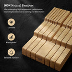 Large Bamboo Knife Drawer Organizer