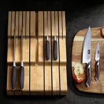 Large Bamboo Knife Drawer Organizer