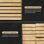 Large Bamboo Knife Drawer Organizer