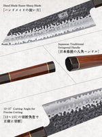 Couteau de chef japonais Kiritsuke 9" – Forgé à la main