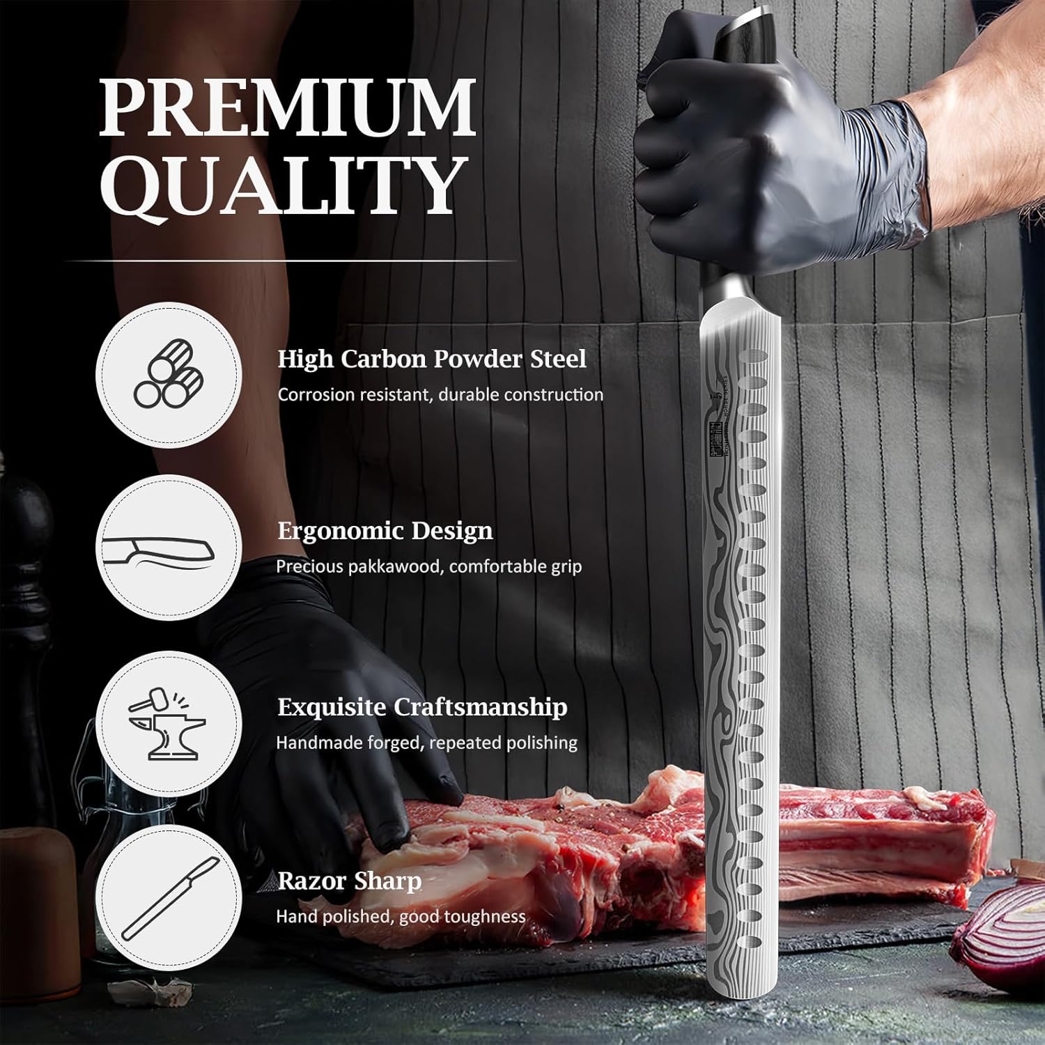 12" Brisket Knife Razor Sharp Carving Knife