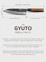 8 Inch Chef Knife-Octagonal Rosewood Handle
